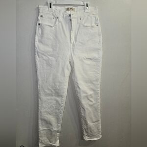 Madewell Kick Out Crop Jeans Vintage  in Pure White Size 26